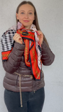 Intrend Marella silk scarf 120*120 cm orange