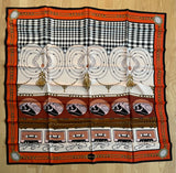 Intrend Marella silk scarf 120*120 cm orange