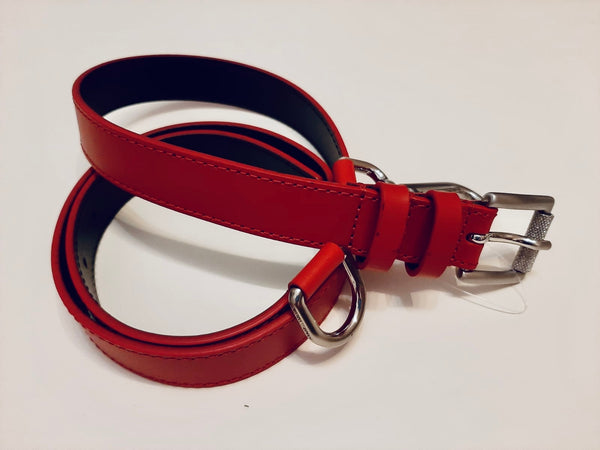 Armani Emporio ремень кожаный красный 90 см