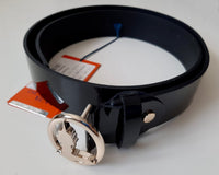 Trussardi belt Black ремень кожаный чёрный цвет 75/30