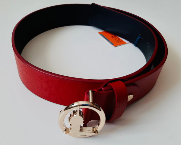 Trussardi belt Bordeaux ремень кожаный красный цвет 90/36