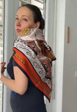 Intrend Marella silk scarf 120*120 cm orange